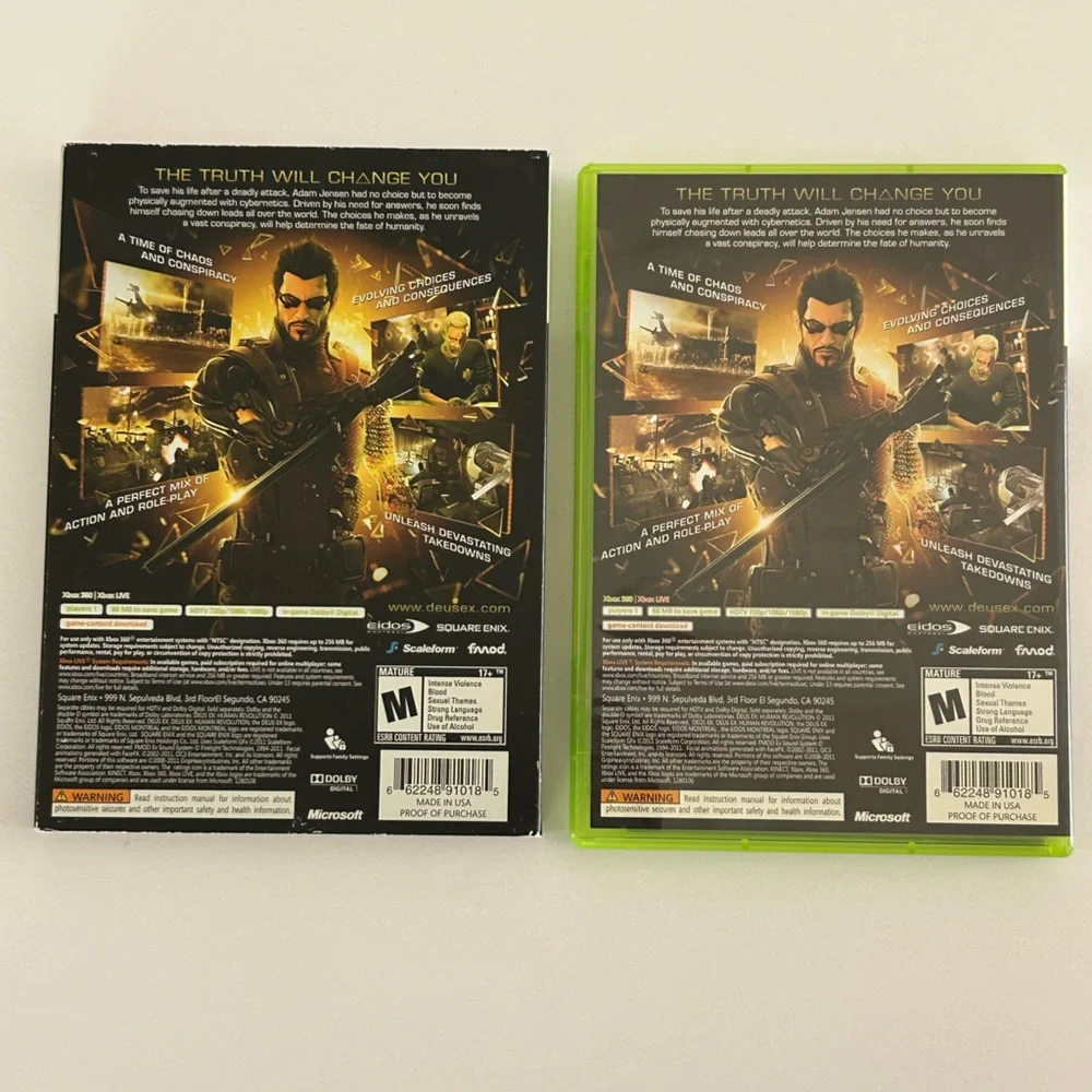 🦋 5/$25 - Deus Ex: Human Revolution Video Game for Xbox 360